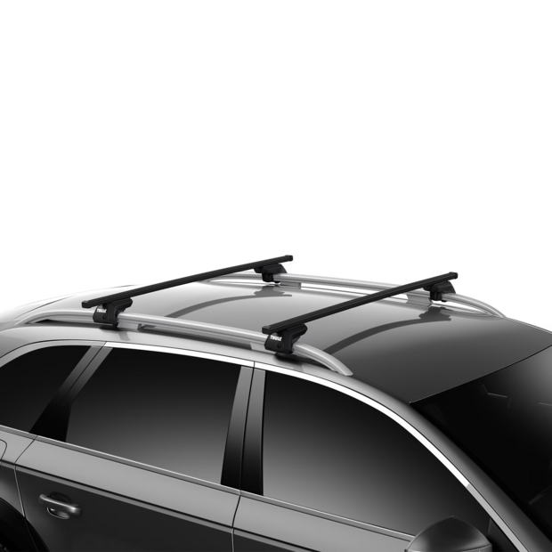 Thule dakdragers | Fiat Qubo 5-dr met zwevende dakrailling| Squarebar Evo