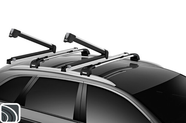 Thule SnowPack Extender uitgeschoven en open