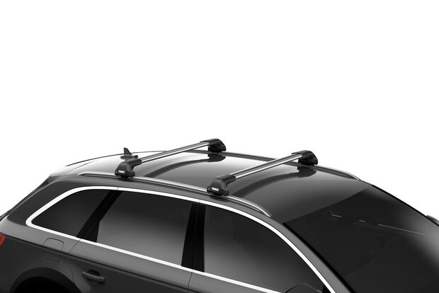 Thule Edge Flush Rail dakdragerset met WingBar Edge voor Volvo EX90 op dak