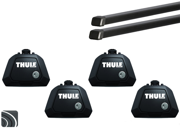 Thule 7104 set Evo Raised Rail met SquareBar