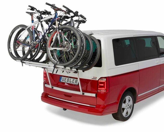 Uebler Primavelo T6 Family op Volkswagen T6 met fietsen