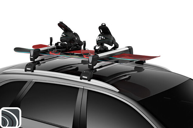 Thule SnowPack Extender | Black Edition | uitschuifbare skidrager | 62,5 cm