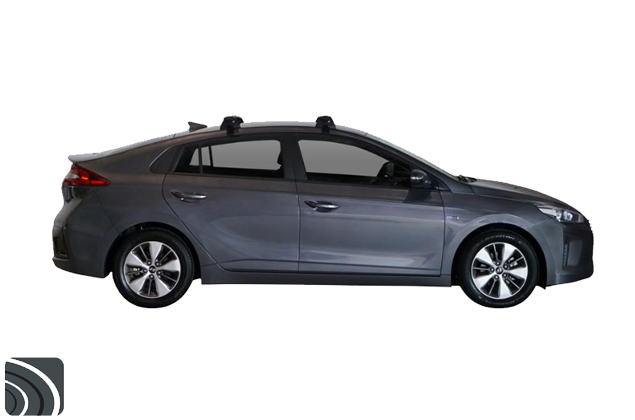 Yakima ThruBar dakdragers op Hyundai Ioniq Electric