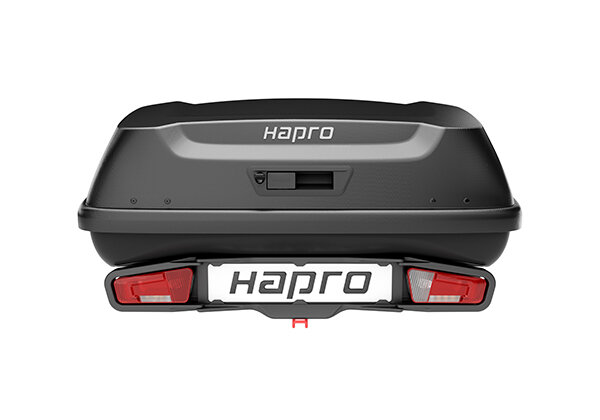 Hapro trekhaakkoffer | Boxer medium | Hexagon Black | front