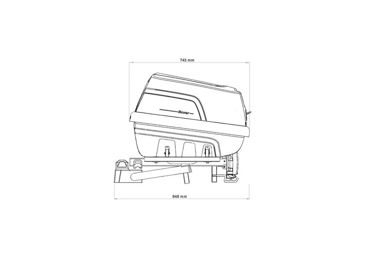 Hapro trekhaakkoffer  | Boxer | afmetingen side