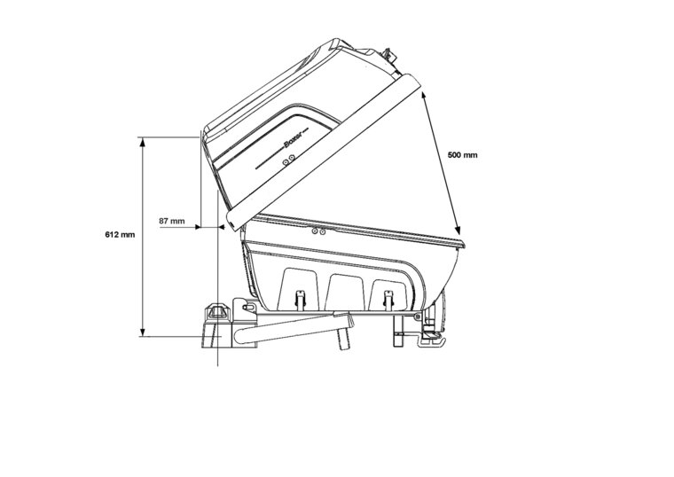 Hapro trekhaakkoffer  | Boxer | afmetingen side open