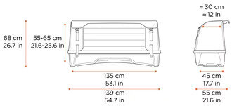 Thule Onto 2 for Thule EasyFold 3 | afmetingen