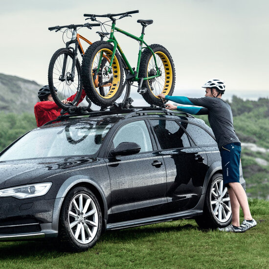 Thule extra long wheel straps | op dak