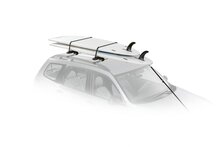 Yakima SUP-drager SupDawg op auto met twee SUPs