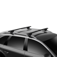 Thule dakdragers | Fiat Qubo met zwevende dakrailling| WingBar Evo Black