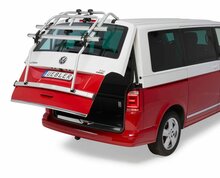 Uebler Primavelo T6 Basis op achterklep Volkswagen T6 met klep klein stukje open