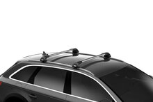 Thule WingBar Edge Fllush rail set op auto