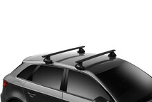 Thule dakdragers Audi Q8 E-Tron Sportback vanaf 2023 met normaal glad dak| WingBar Evo Black op dak