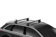 Thule Evo Flush Rail dakdragerset met SquareBar Evo voor BMW 2-serie Active Tourer vanaf 2014 op dak gemonteerd