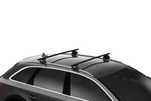 Thule squarebar voor de BMW iX2 vanaf 2024 met ge&iuml;ntegreerde railing