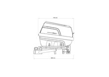 Hapro trekhaakkoffer  | Boxer | afmetingen side