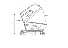 Hapro trekhaakkoffer  | Boxer | afmetingen side open