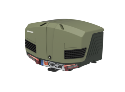 TowBox V3 | Camper Gray - Green Edition | Trekhaakkoffer | 400L
