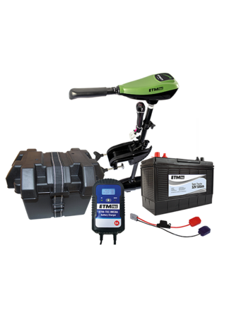 ETM-TEC Carp 60 kortstaart | Fluistermotor | Standaard set | 60 lbs | 105 Ah accu