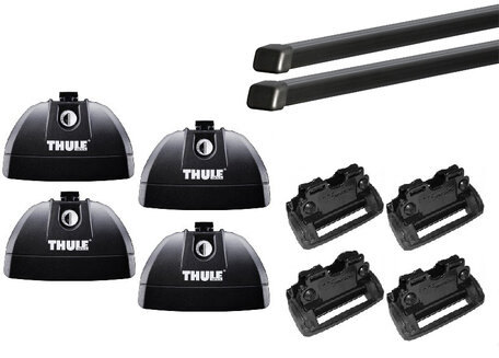Thule dakdragers | Opel Adam 3-dr Hatchback vanaf 2013 | SquareBar Evo Black