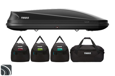 Thule Touring L dakkoffer | Anthracite Aeroskin | met Thule tassenset